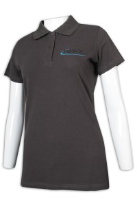 P1183 Customized Women's Short Sleeve Polo Shirt Embroidered Logo Polo Shirt Supplier